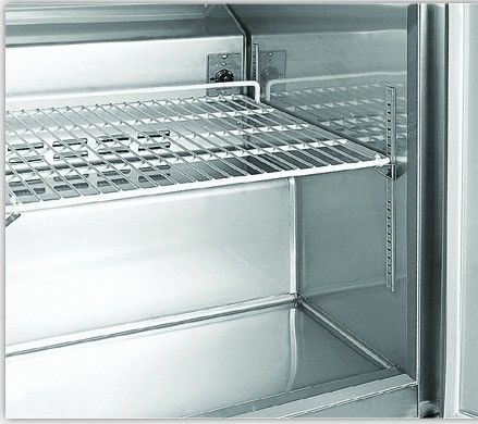 Commercial Stainless Steel 304 Big Capacity Salad Pizza Prep Table Undercounter Chiller Refrigerator Restaurant Kitchen Fits GN